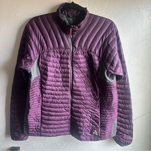 Eddie Bauer 800 Fill Power Down Puffer Jacket Purple Lightweight Insulated Sz XL